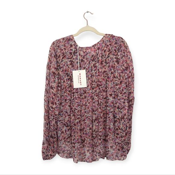 NWT Isabel Marant Étoile Daytonea Multicolor Printed Tie Front Blouse - Picture 2 of 11